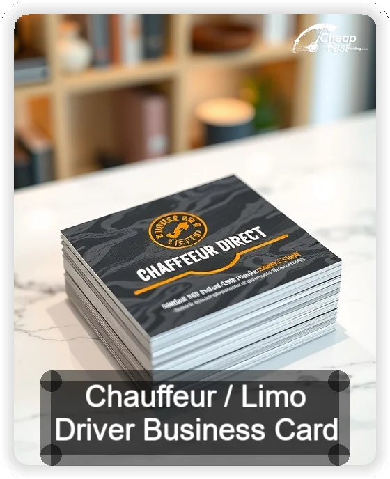 Chauffeur Limo Driver business card design sample