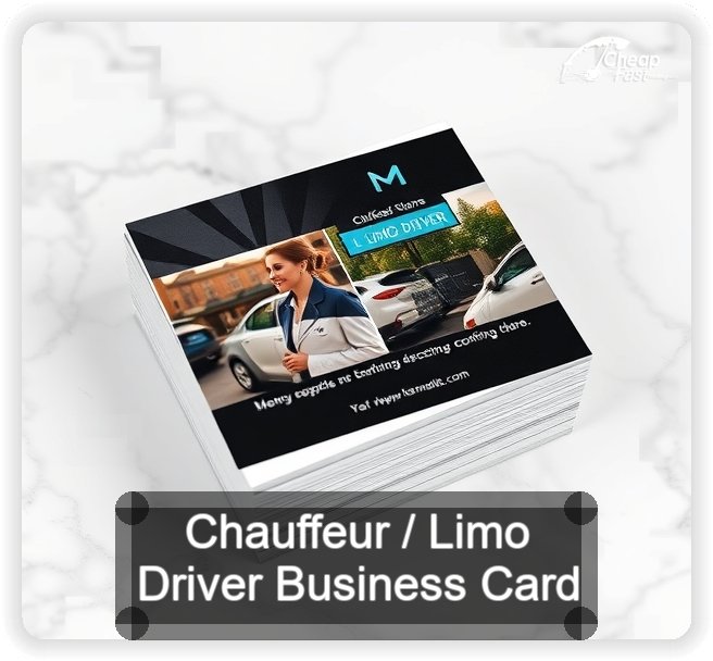 Chauffeur Limo Driver business card design sample