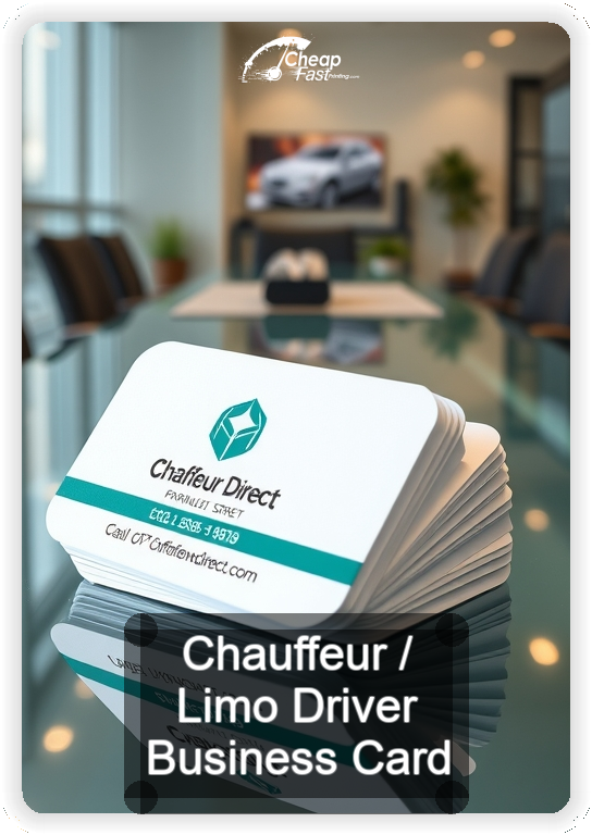 Chauffeur Limo Driver business card design sample