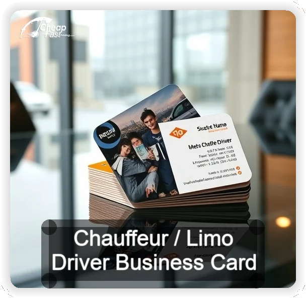 Chauffeur Limo Driver business card design sample