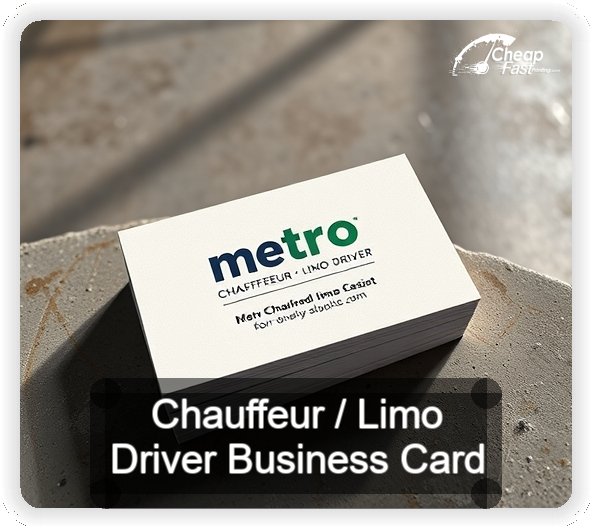 Chauffeur Limo Driver business card design sample