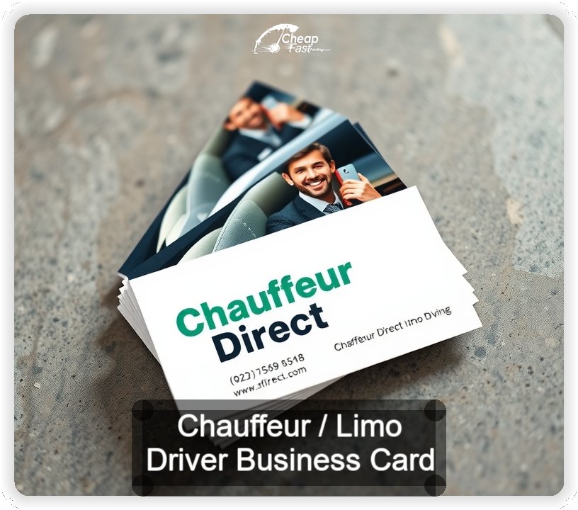 Chauffeur Limo Driver business card design sample