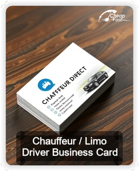 Chauffeur Limo Driver business card design sample