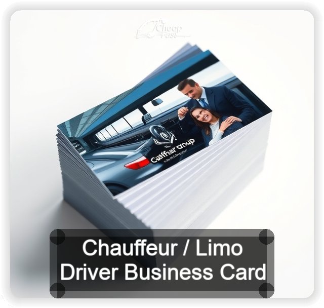 Chauffeur Limo Driver business card design sample