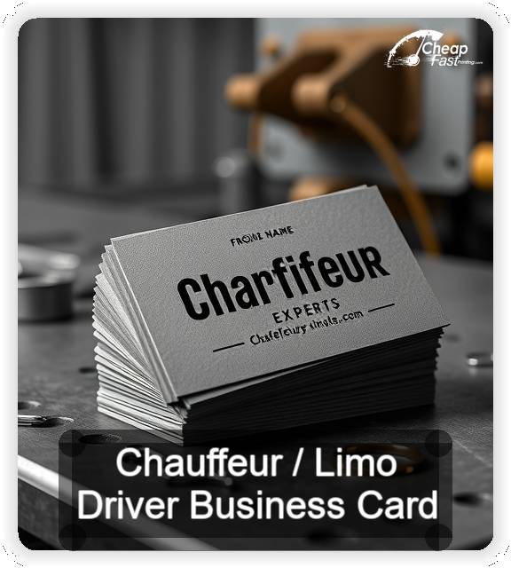Chauffeur Limo Driver business card design sample