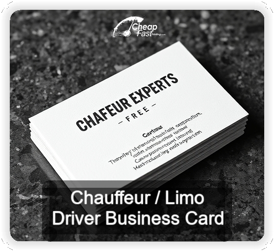 Chauffeur Limo Driver business card design sample