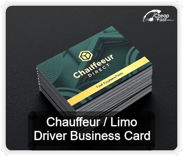Chauffeur Limo Driver business card design sample