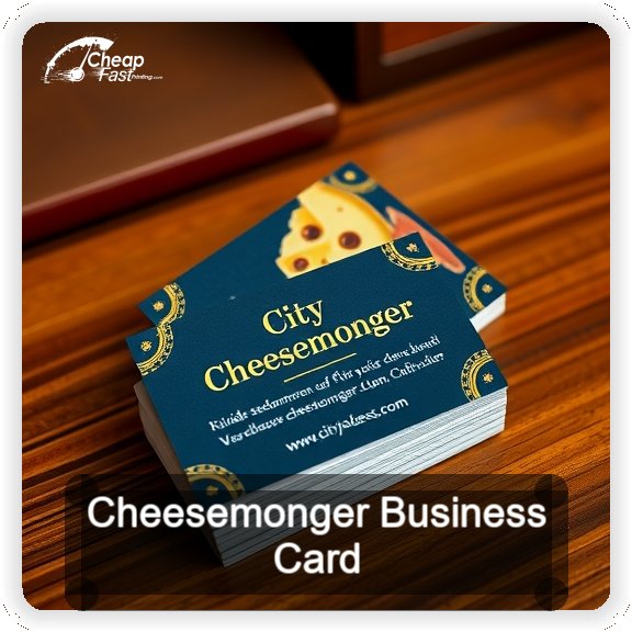Cheesemonger business card design sample
