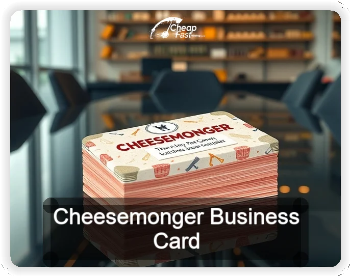 Cheesemonger business card design sample