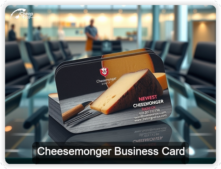 Cheesemonger business card design sample