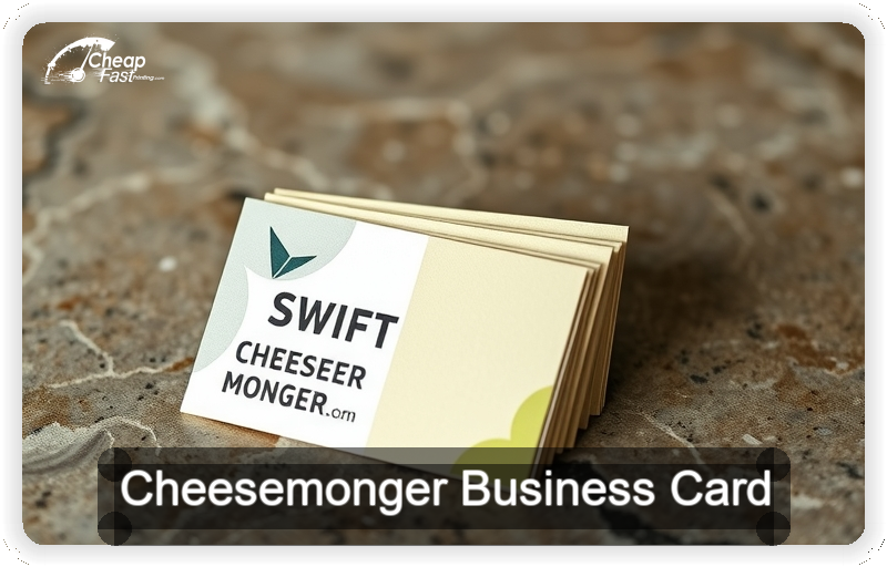 Cheesemonger business card design sample