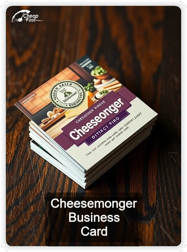 Cheesemonger business card design sample