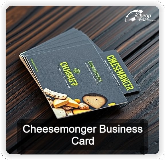 Cheesemonger business card design sample