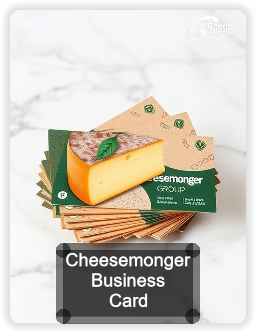 Cheesemonger business card design sample