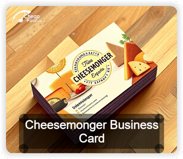 Cheesemonger business card design sample