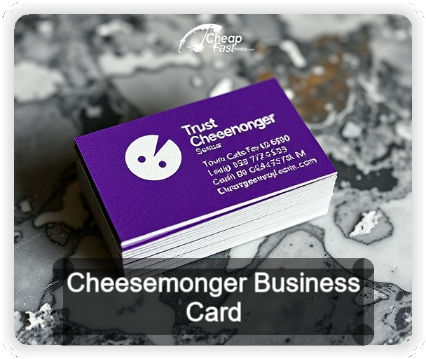 Cheesemonger business card design sample