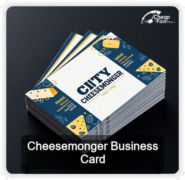 Cheesemonger business card design sample