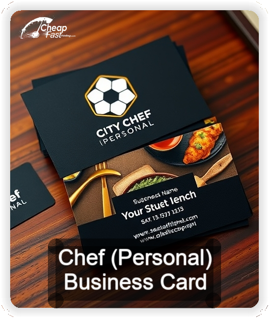 Chef Personal business card design sample