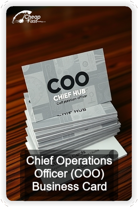 Chief Operations Officer Coo business card design sample