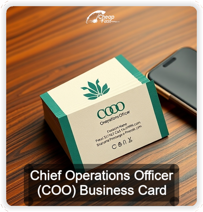 Chief Operations Officer Coo business card design sample