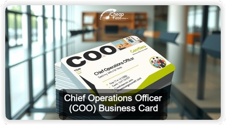 Chief Operations Officer Coo business card design sample