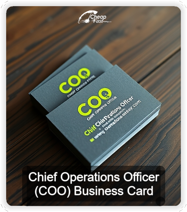 Chief Operations Officer Coo business card design sample