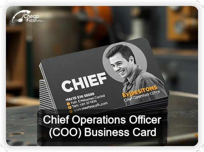 Chief Operations Officer Coo business card design sample