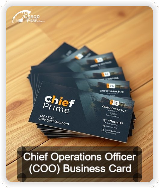 Chief Operations Officer Coo business card design sample