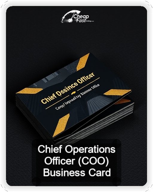 Chief Operations Officer Coo business card design sample