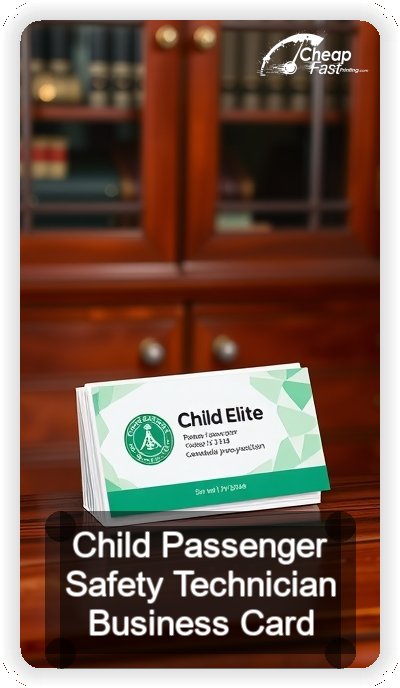 Child Passenger Safety Technician business card design sample