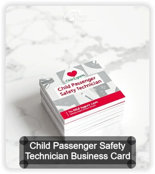 Child Passenger Safety Technician business card design sample