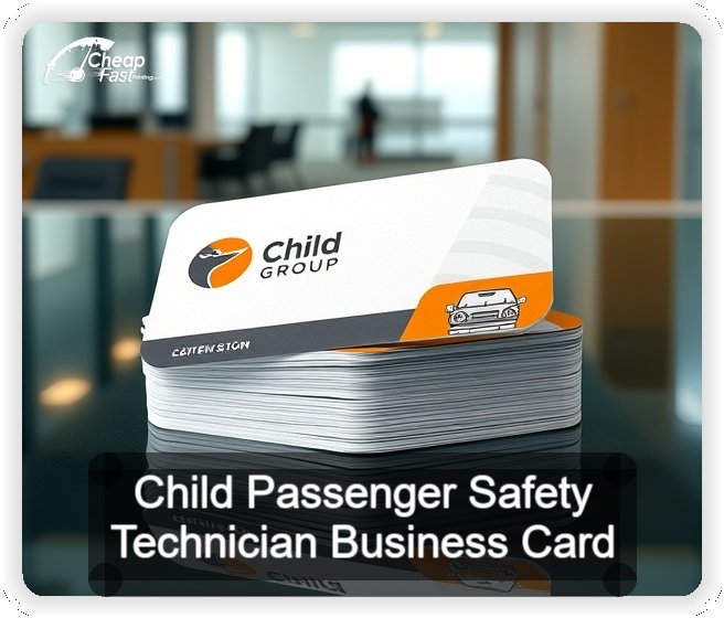 Child Passenger Safety Technician business card design sample