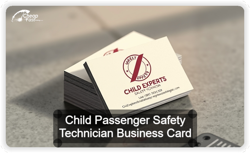 Child Passenger Safety Technician business card design sample