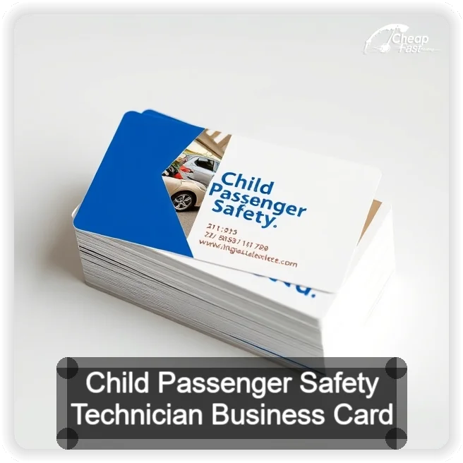 Child Passenger Safety Technician business card design sample