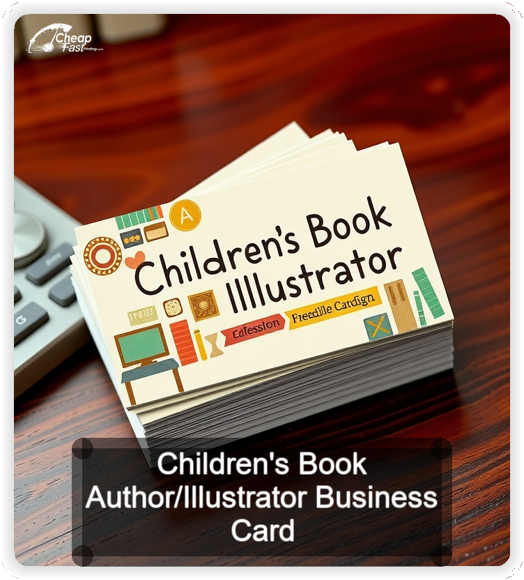 Children S Book Author Illustrator business card design sample