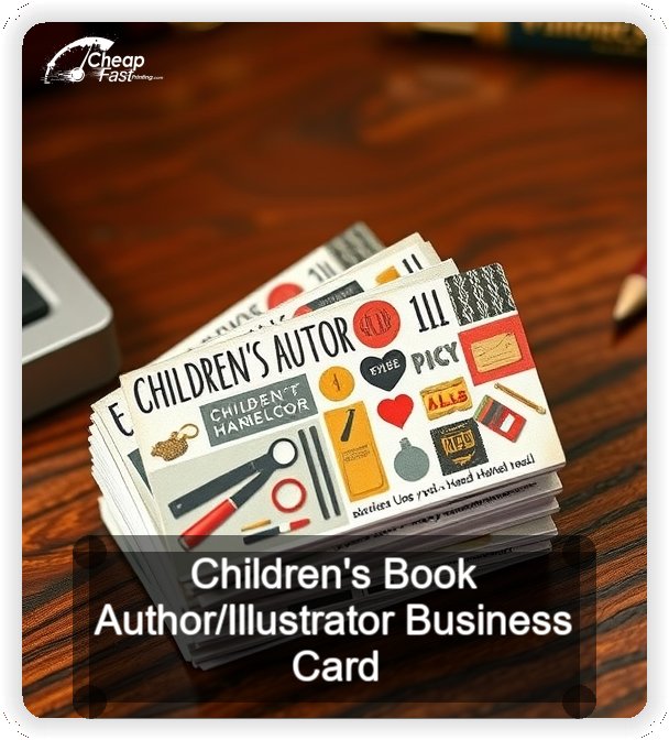 Children S Book Author Illustrator business card design sample