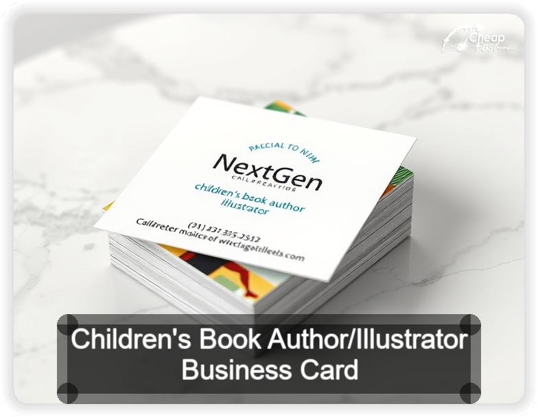 Children S Book Author Illustrator business card design sample
