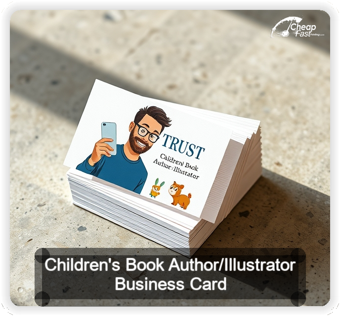 Children S Book Author Illustrator business card design sample