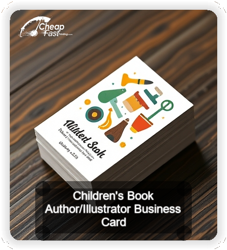 Children S Book Author Illustrator business card design sample
