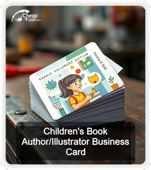 Children S Book Author Illustrator business card design sample