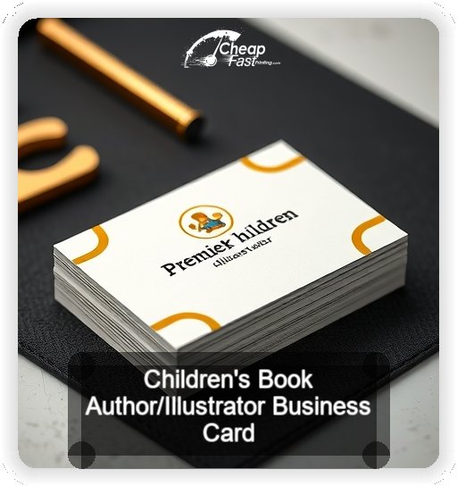 Children S Book Author Illustrator business card design sample