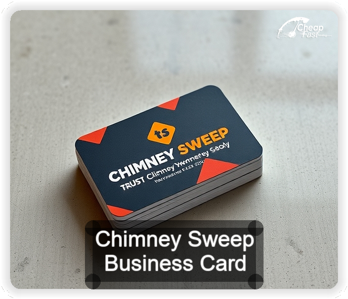 Chimney Sweep business card design sample