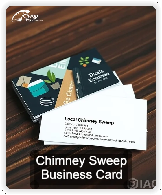 Chimney Sweep business card design sample