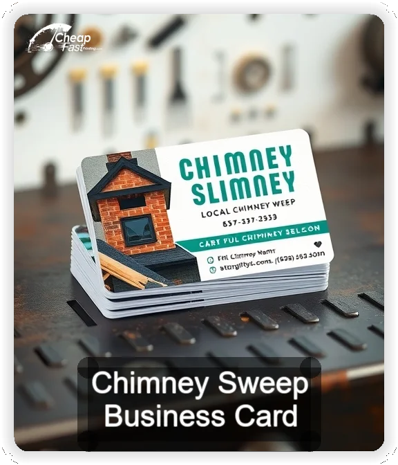 Chimney Sweep business card design sample