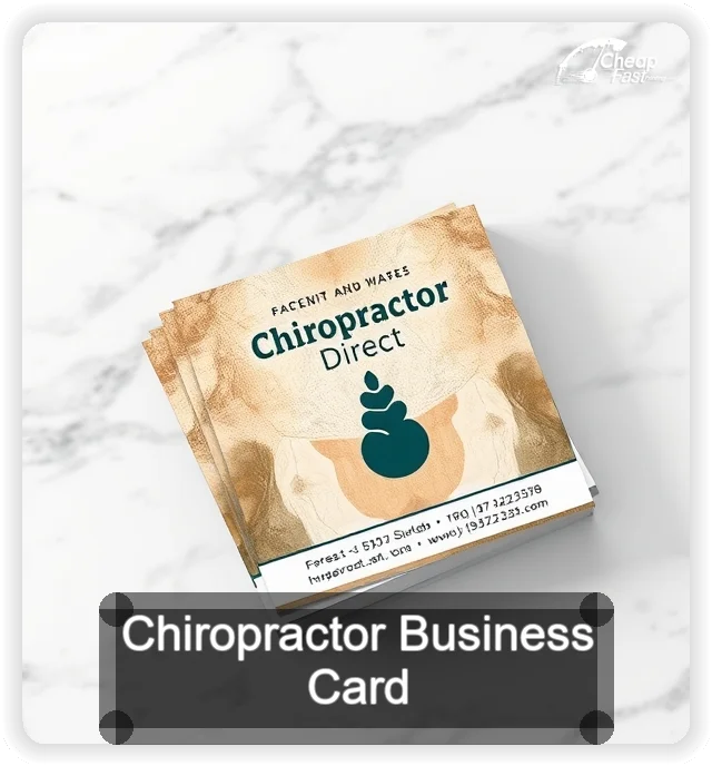 Chiropractor business card design sample
