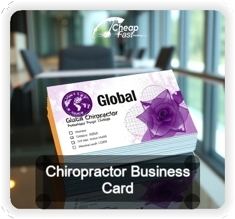 Chiropractor business card design sample