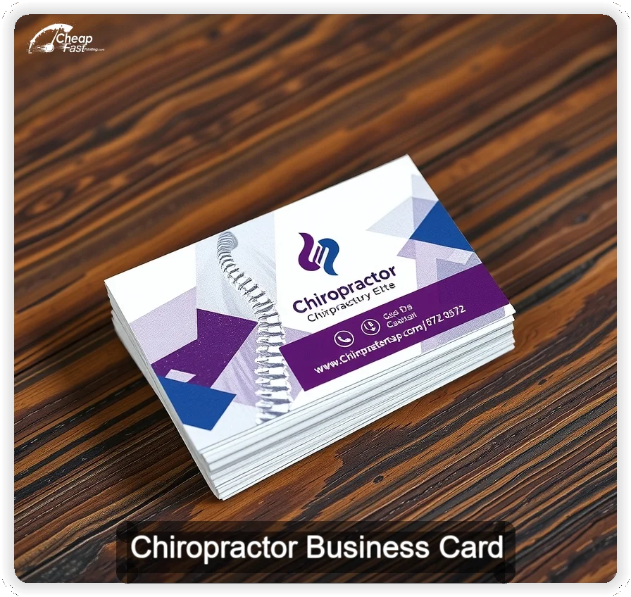 Chiropractor business card design sample