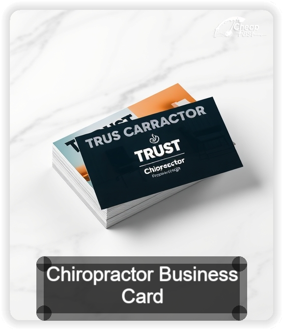 Chiropractor business card design sample