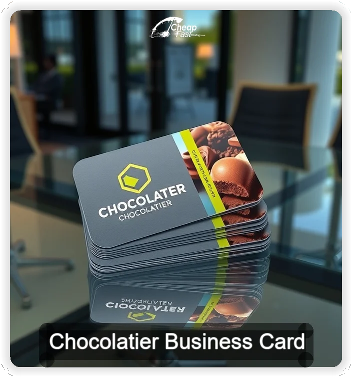 Chocolatier business card design sample