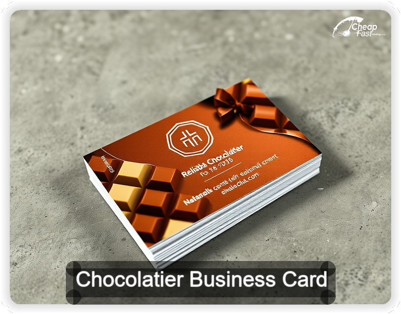 Chocolatier business card design sample